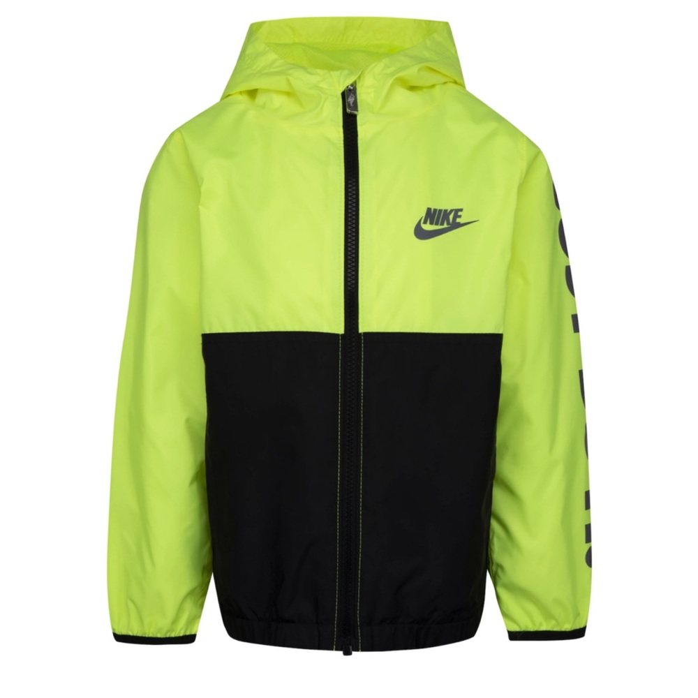 Nike volt green and Black Windbreaker size 4 boys